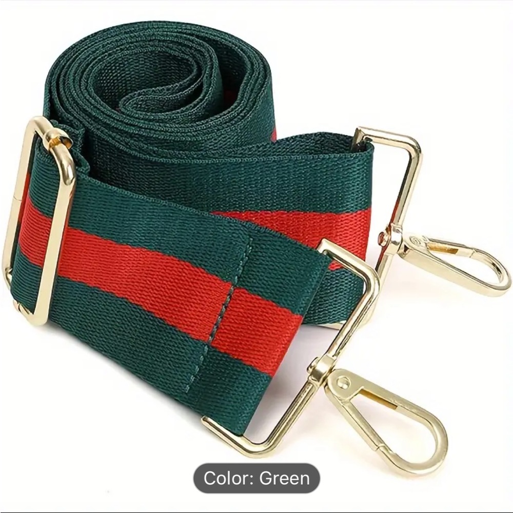 GOLD BUCKLE❤️💚Unbranded Wide Adjustable Purse Strap - Picture 2 of 6
